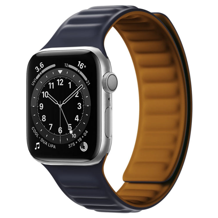 Cinturino in silicone con cinturino magnetico per Apple Watch Series, 7 45mm / 6&SE&5&4 44mm / 3&2&1 42mm