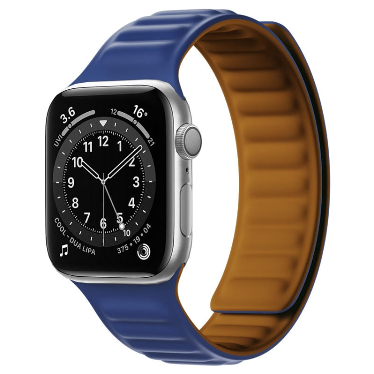 Cinturino in silicone con cinturino magnetico per Apple Watch Series, 7 45mm / 6&SE&5&4 44mm / 3&2&1 42mm