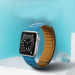 Cinturino in silicone con cinturino magnetico per Apple Watch Series, 7 45mm / 6&SE&5&4 44mm / 3&2&1 42mm
