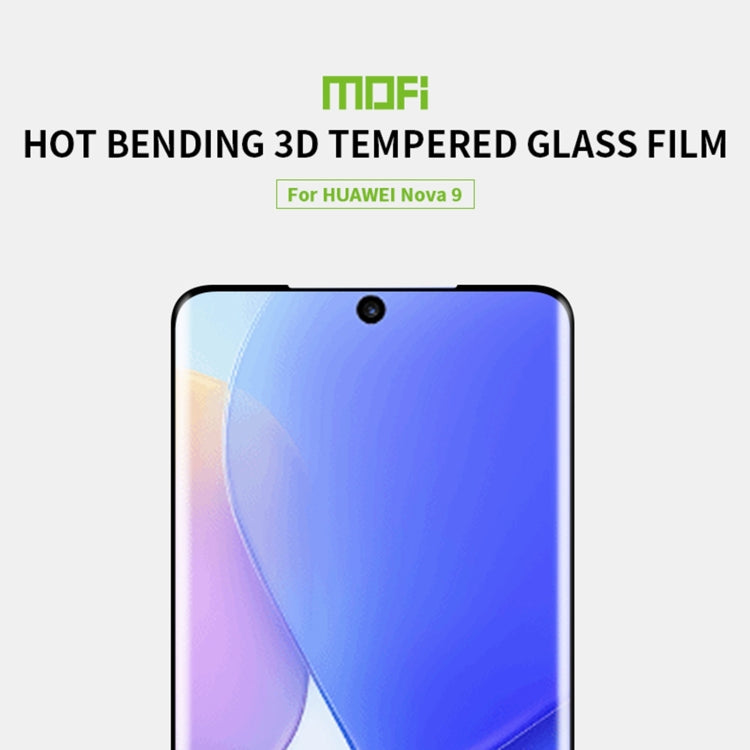Pellicola in vetro temperato a schermo intero MOFI 9H 3D a prova di esplosione a prova di esplosione, For Huawei nova 9, For Huawei nova 9 Pro