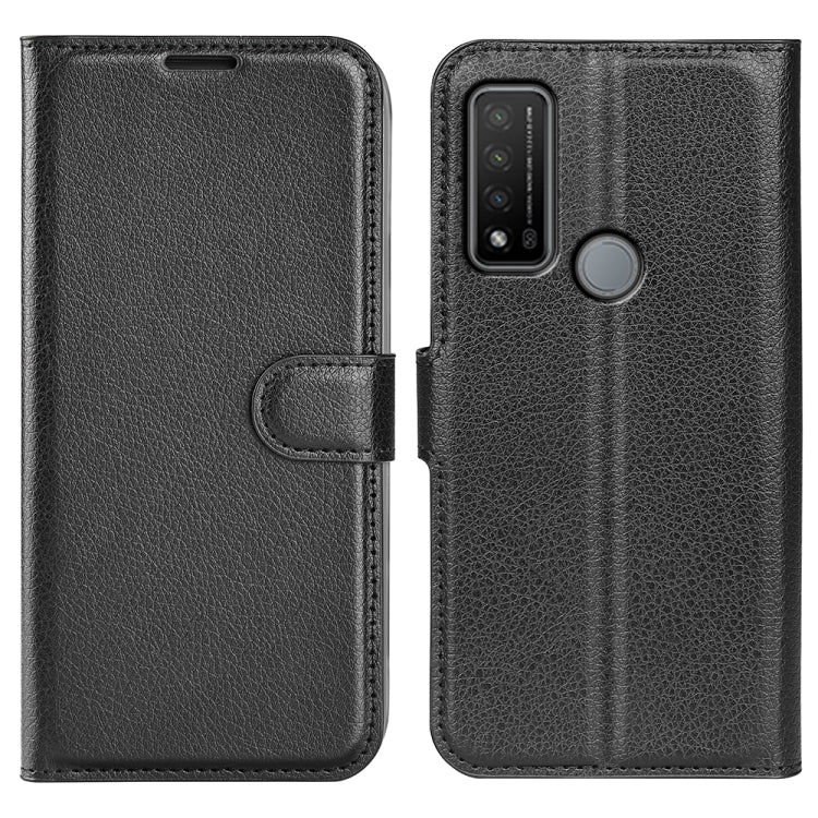 Per TCL 20 R 5G Litchi Texture Custodia protettiva per telefono a conchiglia orizzontale con supporto, slot per schede e portafoglio, For TCL 20 R 5G