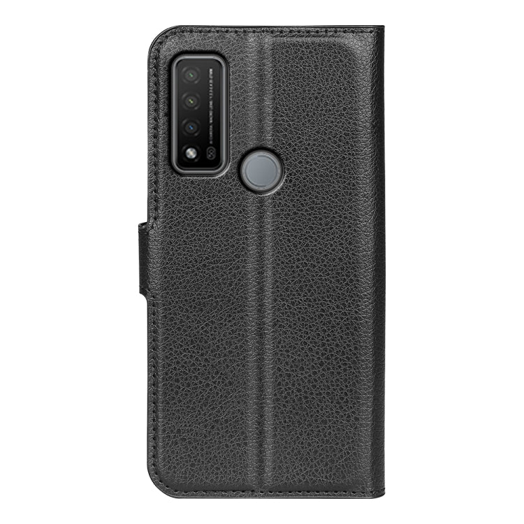 Per TCL 20 R 5G Litchi Texture Custodia protettiva per telefono a conchiglia orizzontale con supporto, slot per schede e portafoglio, For TCL 20 R 5G