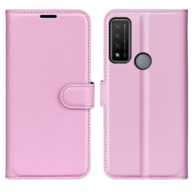 Per TCL 20 R 5G Litchi Texture Custodia protettiva per telefono a conchiglia orizzontale con supporto, slot per schede e portafoglio, For TCL 20 R 5G