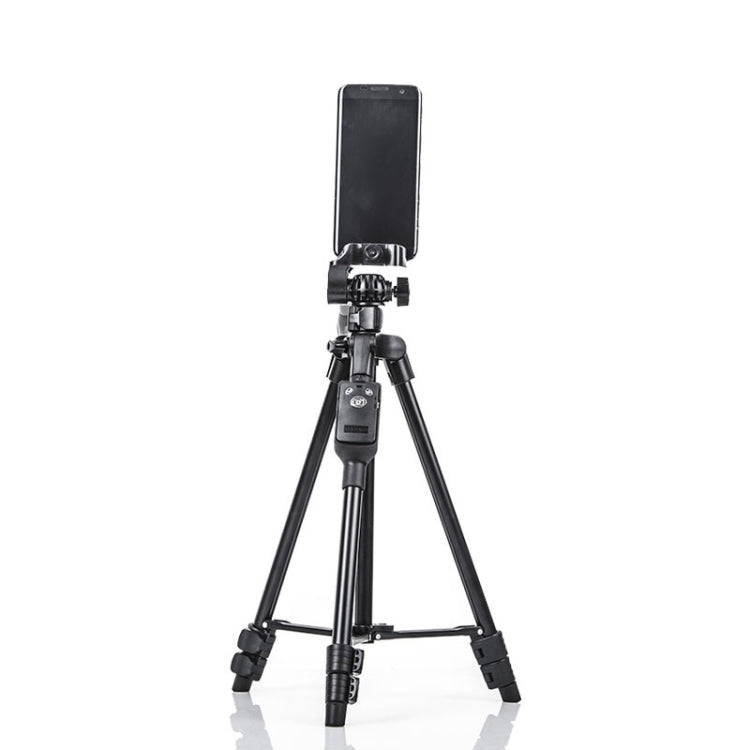 Supporto per treppiede in alluminio YUNTENG 6208 con telecomando Bluetooth e morsetto per testa e telefono a 3 vie, VCT-6208