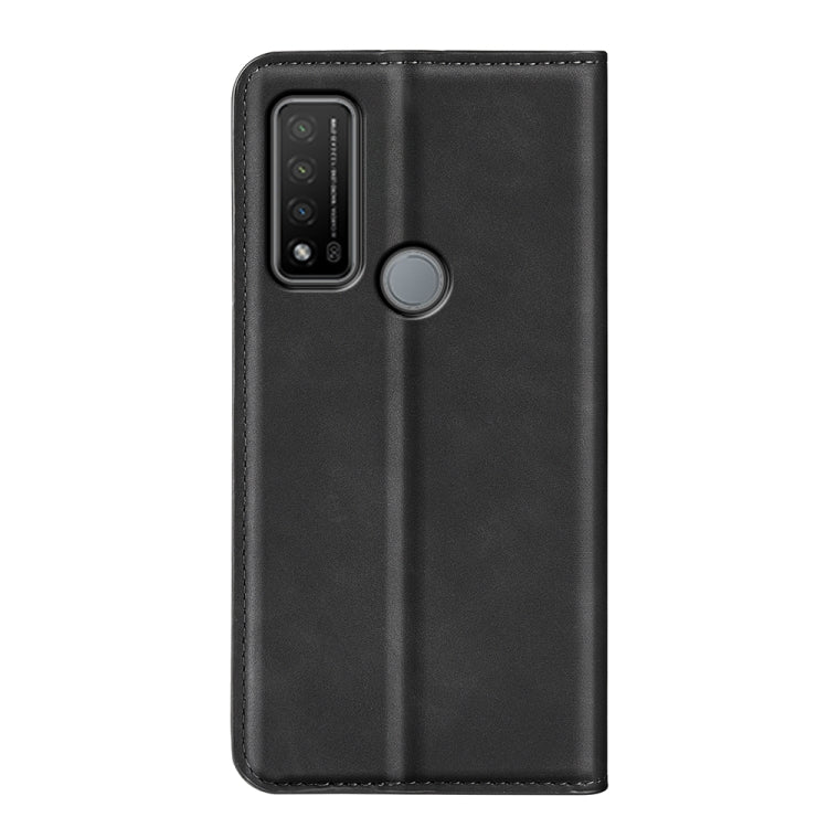 Per TCL 20 R 5G Custodia in pelle per telefono con ventosa magnetica retro-pelle con supporto e slot per schede e portafoglio, For TCL 20 R 5G