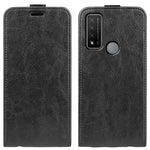 Per TCL 20 R 5G R64 Texture Custodia protettiva per telefono in pelle con vibrazione verticale singola con slot per schede e cornice per foto, For TCL 20 R 5G