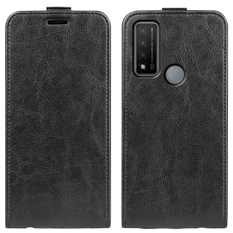 Per TCL 20 R 5G R64 Texture Custodia protettiva per telefono in pelle con vibrazione verticale singola con slot per schede e cornice per foto, For TCL 20 R 5G