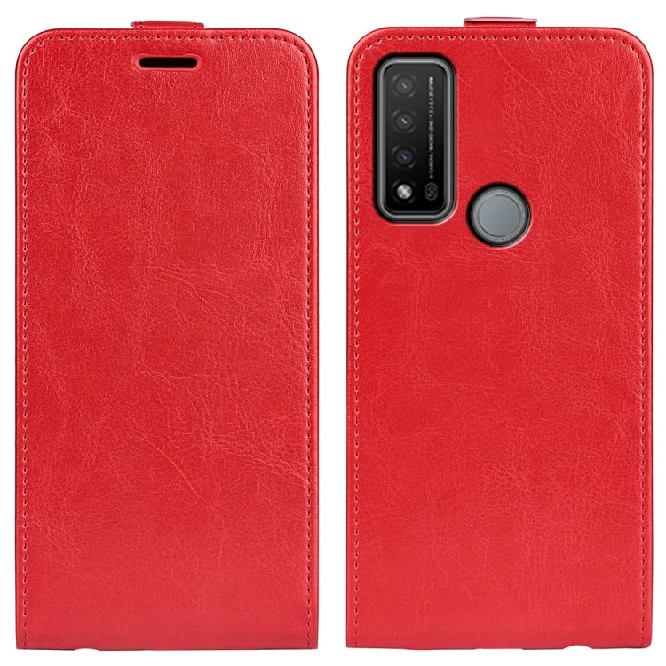 Per TCL 20 R 5G R64 Texture Custodia protettiva per telefono in pelle con vibrazione verticale singola con slot per schede e cornice per foto, For TCL 20 R 5G