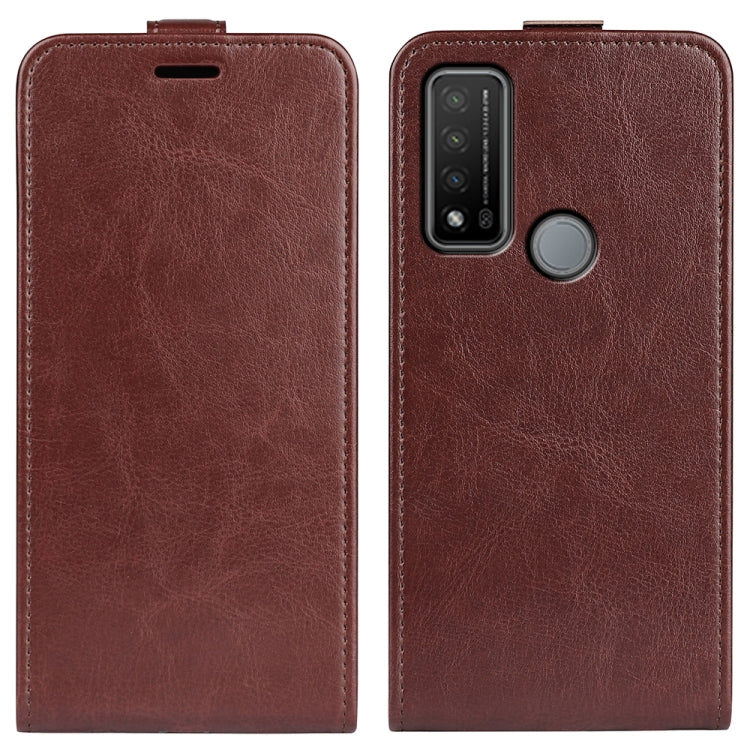 Per TCL 20 R 5G R64 Texture Custodia protettiva per telefono in pelle con vibrazione verticale singola con slot per schede e cornice per foto, For TCL 20 R 5G