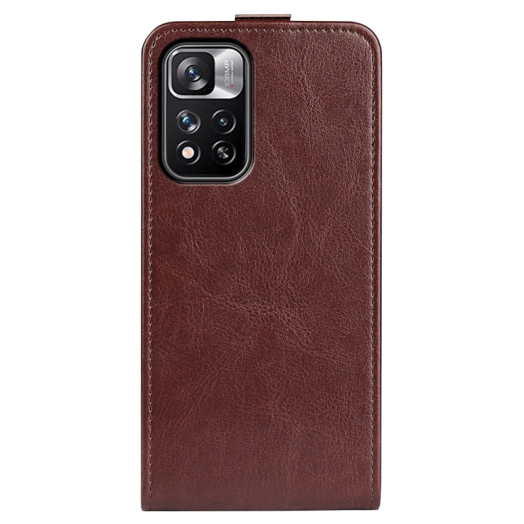 Per Xiaomi Redmi Note 11 Pro / Note 11 Pro + R64 Texture Custodia protettiva in pelle a vibrazione verticale singola con slot per schede e cornice per foto, For Xiaomi Redmi Note 11 Pro