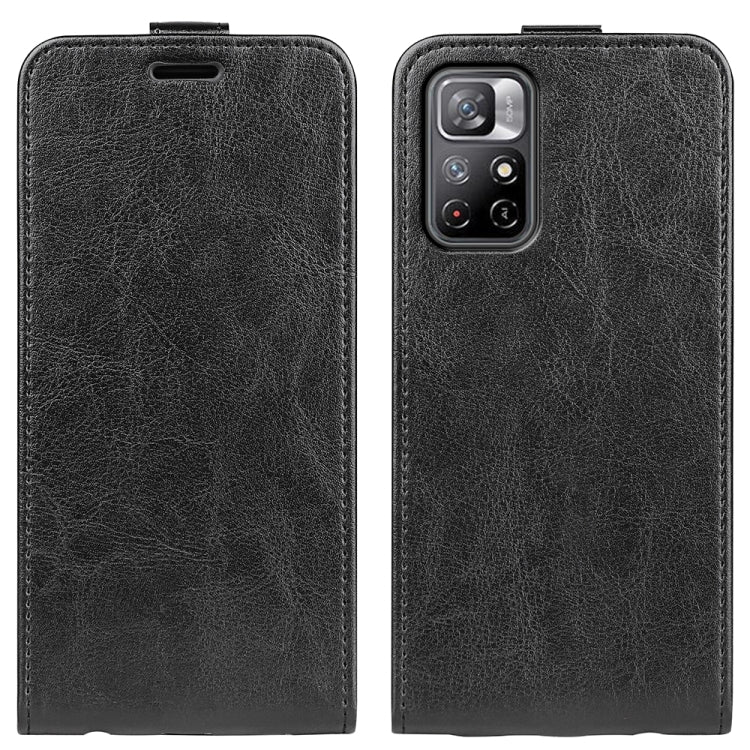 Per Xiaomi Redmi Note 11 R64 Texture Custodia protettiva in pelle a vibrazione verticale singola con slot per schede e cornice per foto, For Xiaomi Redmi Note 11