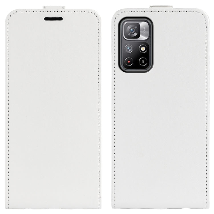Per Xiaomi Redmi Note 11 R64 Texture Custodia protettiva in pelle a vibrazione verticale singola con slot per schede e cornice per foto, For Xiaomi Redmi Note 11