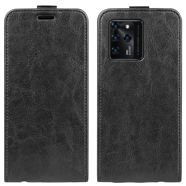 Per ZTE Blade V30 R64 Texture Custodia protettiva in pelle a vibrazione verticale singola con slot per schede e cornice per foto, For ZTE Blade V30