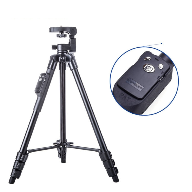 YUNTENG VCT-5218 Supporto per treppiede in alluminio con telecomando Bluetooth e morsetto per testa e telefono a 3 vie, VCT-5218