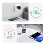 Caricabatterie rapido PD25W USB-C doppia porta con cavo
