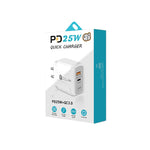 Caricabatterie rapido PD25W USB-C doppia porta con cavo