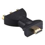 Adattatore HDMI maschio a 3 RCA RGB placcato oro