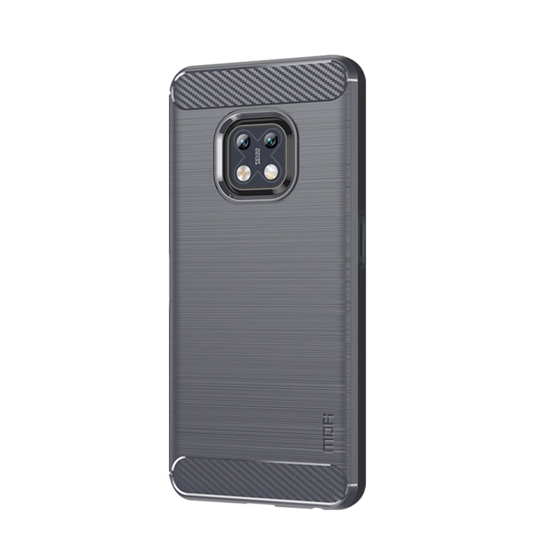 Custodia morbida in TPU in fibra di carbonio con trama spazzolata serie MOFI Gentleness, For Motorola Moto E20 / E30 / E40, For Motorola Moto G Pure 2021, For Nokia XR20