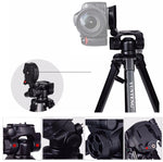 Supporto per treppiede in lega di alluminio YUNTENG VCT-880 con testa tridimensionale, VCT-880