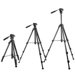 YUNTENG VCT-999 Supporto per treppiede in alluminio da 2 m con testa di smorzamento della resistenza del fluido, VCT-999