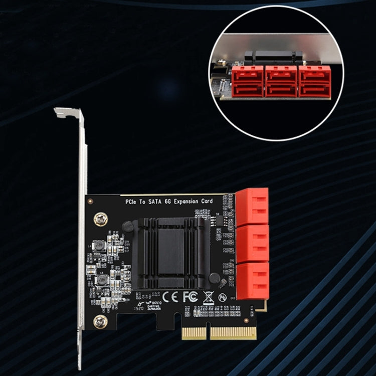 Scheda espansione PCIe a 6 porte SATA 3.0 6Gbps