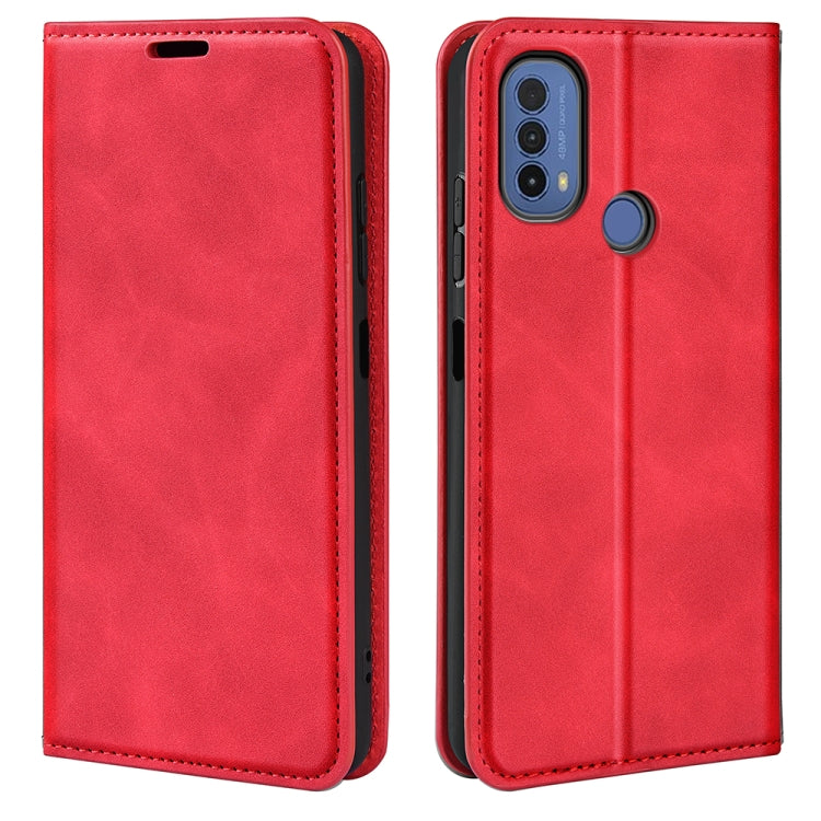 Per Motorola Moto E30 / E40 Custodia per telefono in pelle con aspirazione magnetica retro-pelle, For Motorola Moto E30 / E40