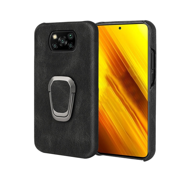 Custodia per telefono PU con supporto ad anello per Xiaomi Poco X3 / X3 NFC / Poco X3 Pro, For Xiaomi Poco X3