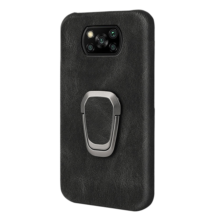 Custodia per telefono PU con supporto ad anello per Xiaomi Poco X3 / X3 NFC / Poco X3 Pro, For Xiaomi Poco X3