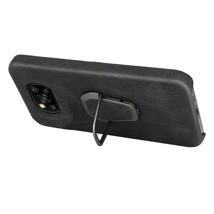 Custodia per telefono PU con supporto ad anello per Xiaomi Poco X3 / X3 NFC / Poco X3 Pro, For Xiaomi Poco X3