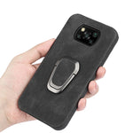 Custodia per telefono PU con supporto ad anello per Xiaomi Poco X3 / X3 NFC / Poco X3 Pro, For Xiaomi Poco X3
