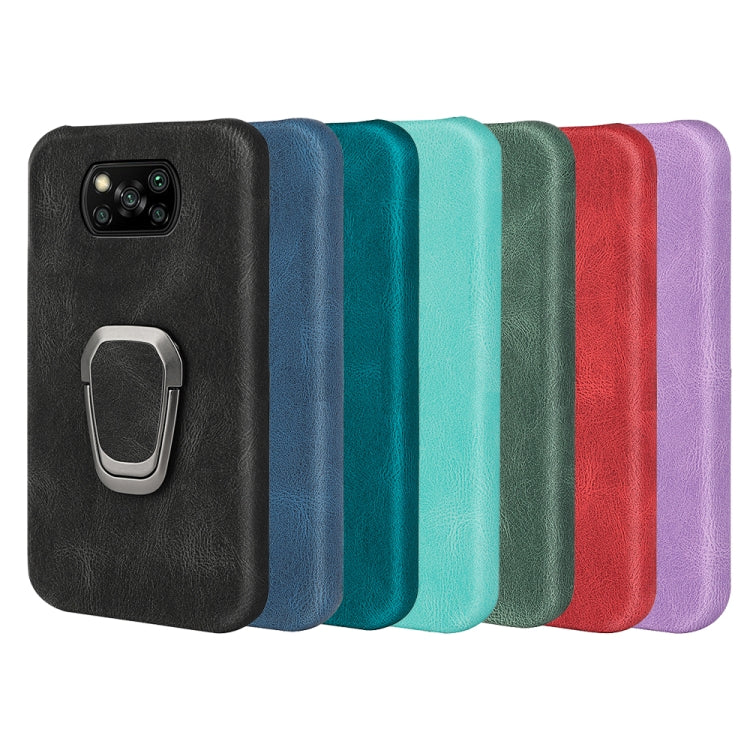 Custodia per telefono PU con supporto ad anello per Xiaomi Poco X3 / X3 NFC / Poco X3 Pro, For Xiaomi Poco X3