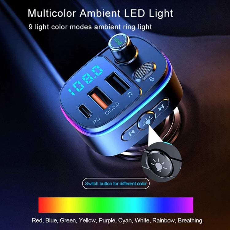 Trasmettitore FM Bluetooth auto con doppio USB Type-C QC3.0