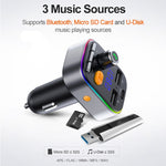 Trasmettitore FM Bluetooth 5.0 per auto con Dual USB e caricatore