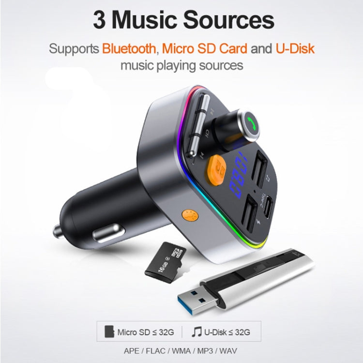 Trasmettitore FM Bluetooth 5.0 per auto con Dual USB e caricatore