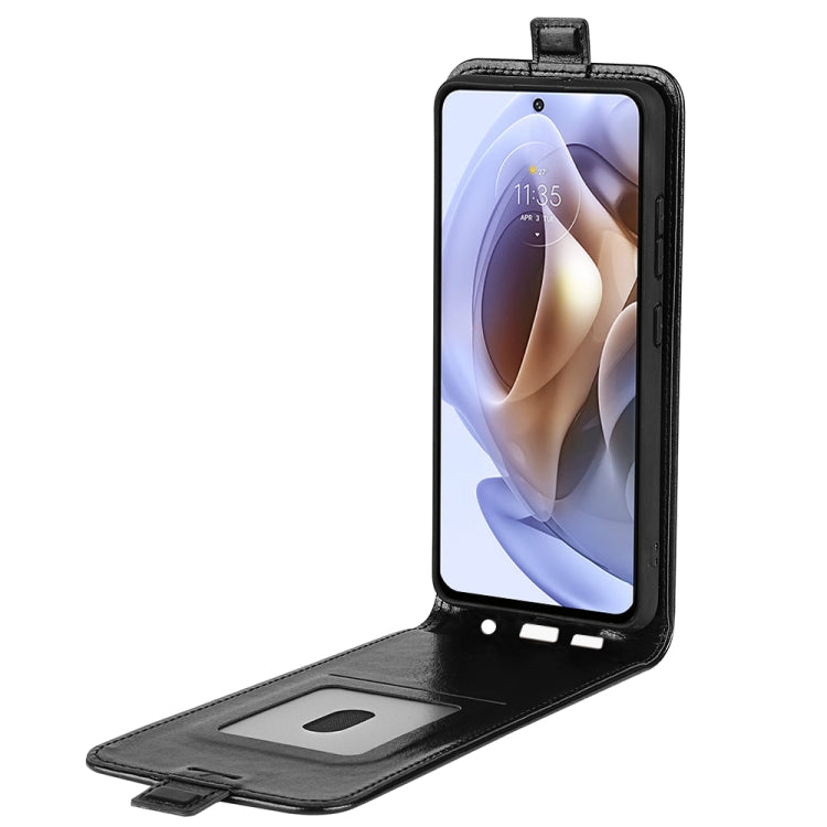 Per Motorola Moto G31 4G R64 Texture Custodia per telefono in pelle a vibrazione verticale singola, For Motorola Moto G31 4G