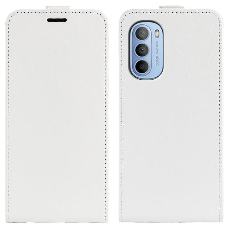 Per Motorola Moto G31 4G R64 Texture Custodia per telefono in pelle a vibrazione verticale singola, For Motorola Moto G31 4G