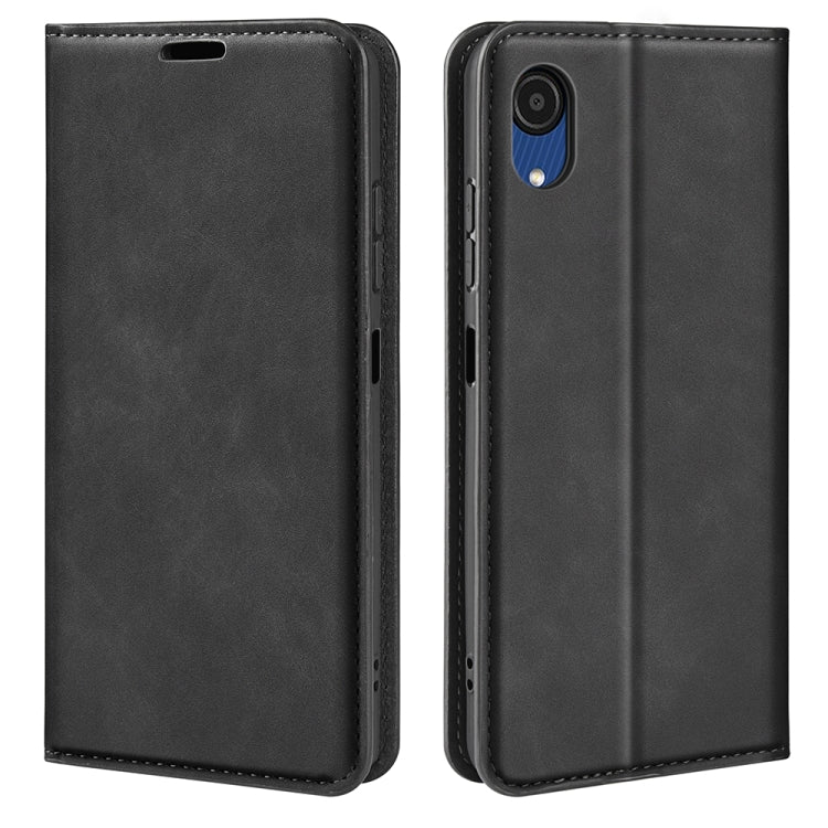 Custodia in pelle magnetica per Samsung Galaxy A03 Core