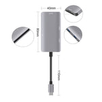 Adattatore HUB 5 in 1 con doppie porte USB 3.0 e lettore schede