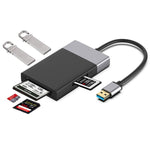 Hub USB 3.0 6 in 1 con lettore schede CF SD TF XQD