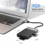 Hub USB 3.0 6 in 1 con lettore schede CF SD TF XQD