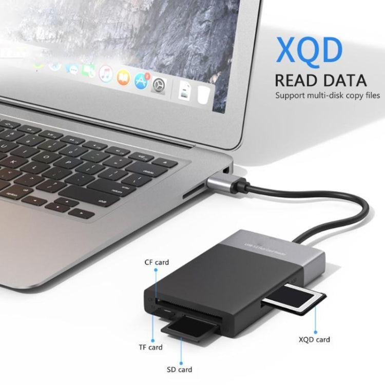 Hub USB 3.0 6 in 1 con lettore schede CF SD TF XQD