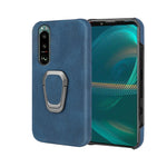 Per Sony Xperia 5 III Custodia per cellulare in PU con supporto ad anello, For Sony Xperia 5 III