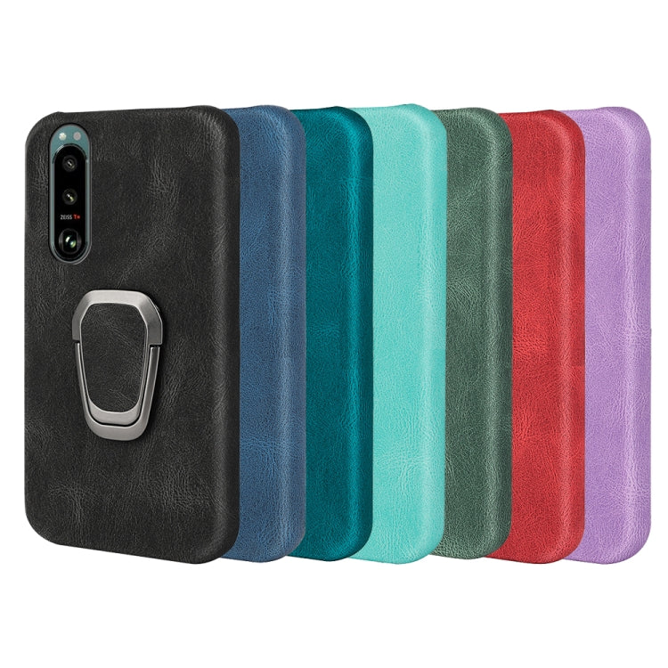 Per Sony Xperia 5 III Custodia per cellulare in PU con supporto ad anello, For Sony Xperia 5 III
