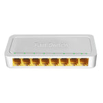 Mini switch RJ45 8 porte 100M non gestito plug and play