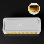 Mini switch RJ45 8 porte 100M non gestito plug and play