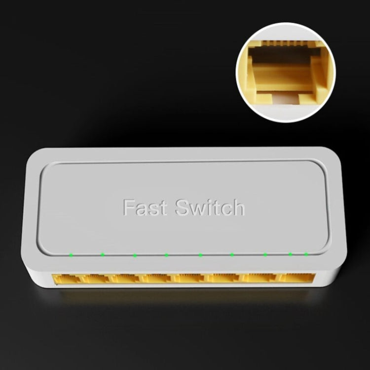 Mini switch RJ45 8 porte 100M non gestito plug and play