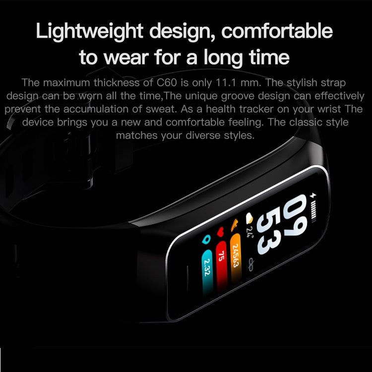 C60 Smart Fitness Band impermeabile IP67 1,1 pollici