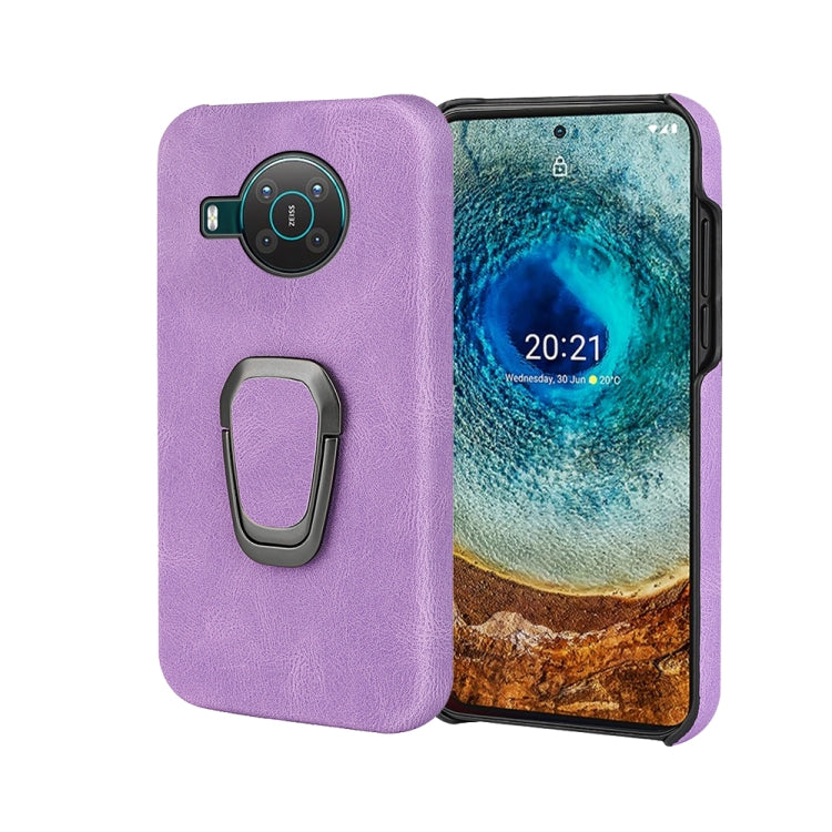 Per Nokia X10 / X20 Custodia per cellulare in PU con supporto ad anello, For Nokia X10 / X20