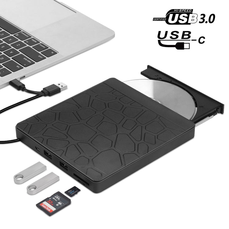 Unità DVD esterna masterizzatore CD DVD USB 3.0 con slot SD