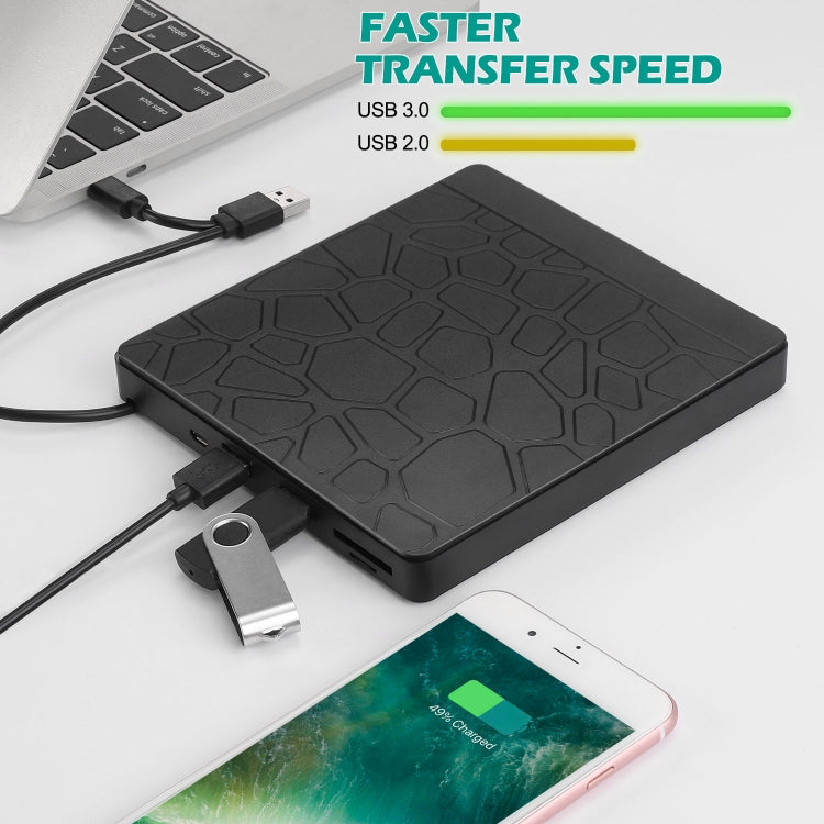 Unità DVD esterna masterizzatore CD DVD USB 3.0 con slot SD